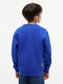 Logo Interlock Pique Sweatshirt — Blue 5