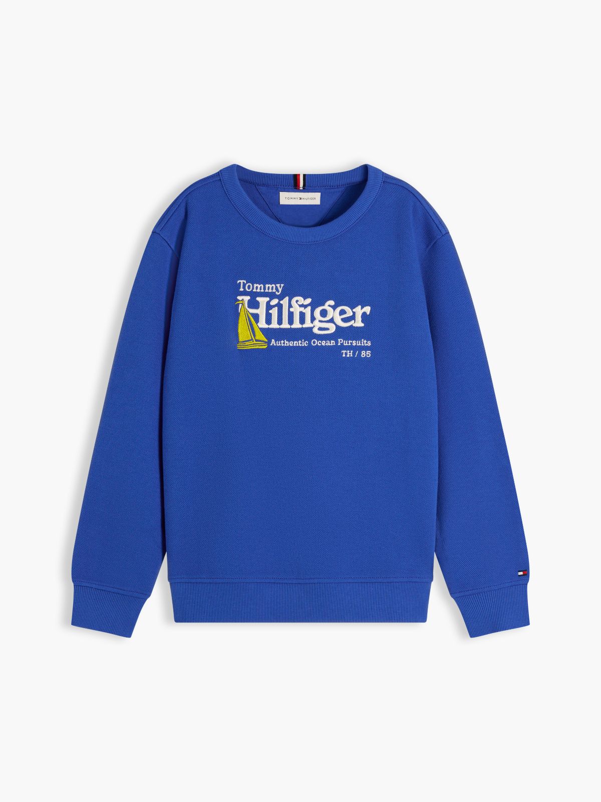 Logo Interlock Pique Sweatshirt — Blue