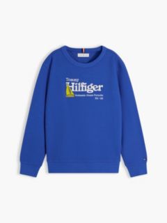 Logo Interlock Pique Sweatshirt — Blue 6