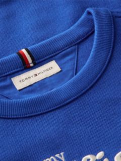 Logo Interlock Pique Sweatshirt — Blue 7