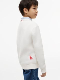 Logo Interlock Pique Sweatshirt — Beige 4