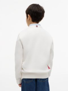 Logo Interlock Pique Sweatshirt — Beige 5