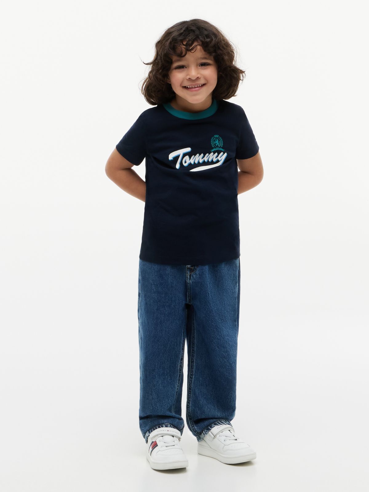Crest Logo Jersey T-Shirt — Blue
