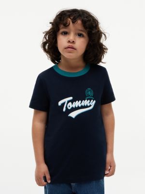 blue crest logo jersey t-shirt for boys tommy hilfiger