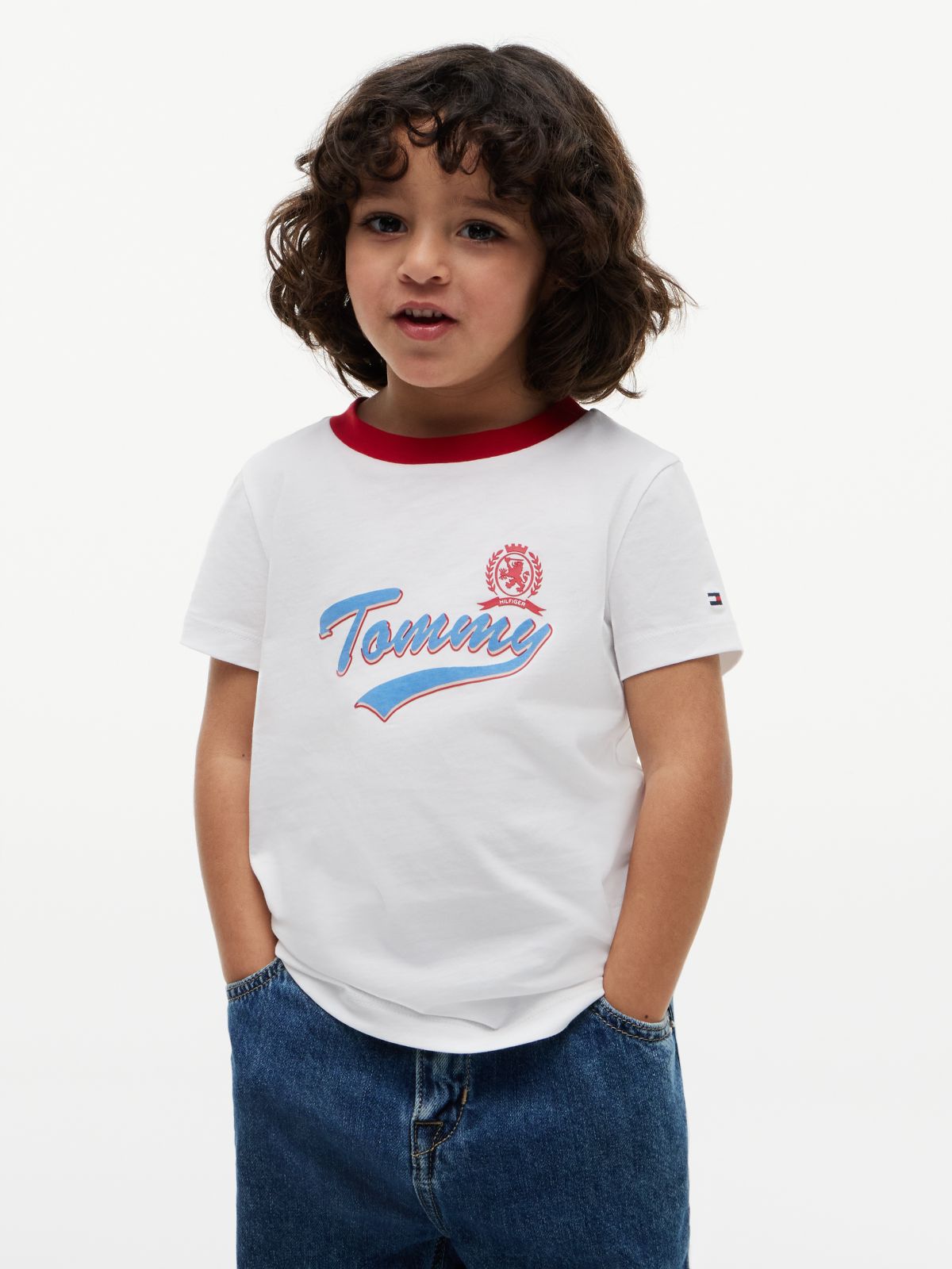 Crest Logo Jersey T-Shirt — White