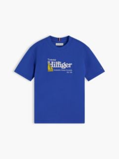 Logo Embroidery Pique T-Shirt — Blue 6