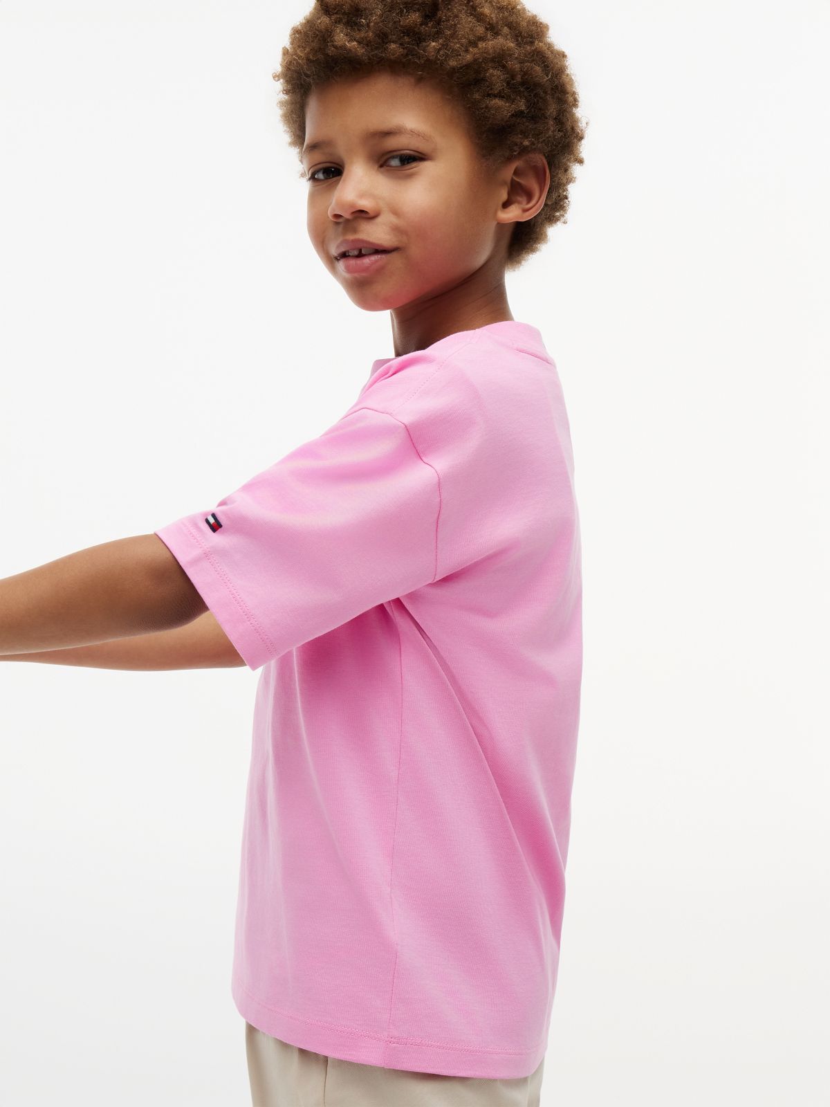 Graphic Logo Jersey T-Shirt — Pink