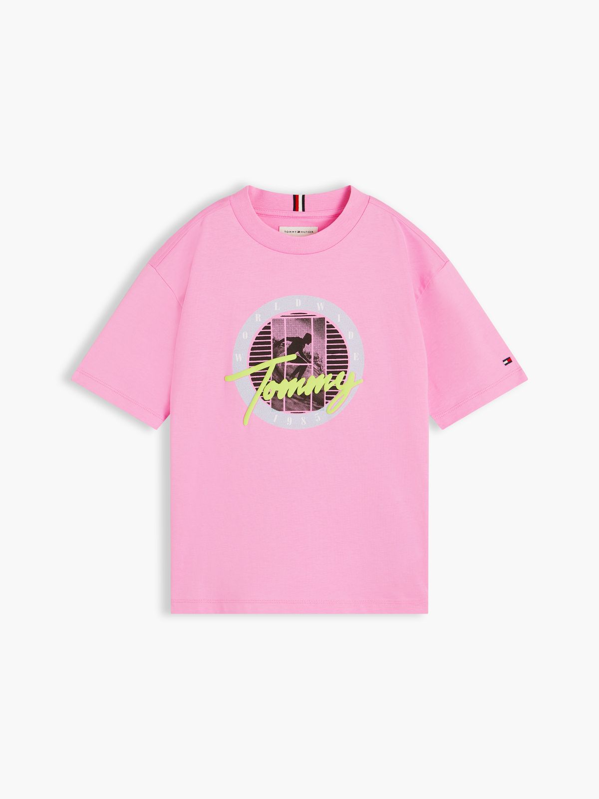 Graphic Logo Jersey T-Shirt — Pink