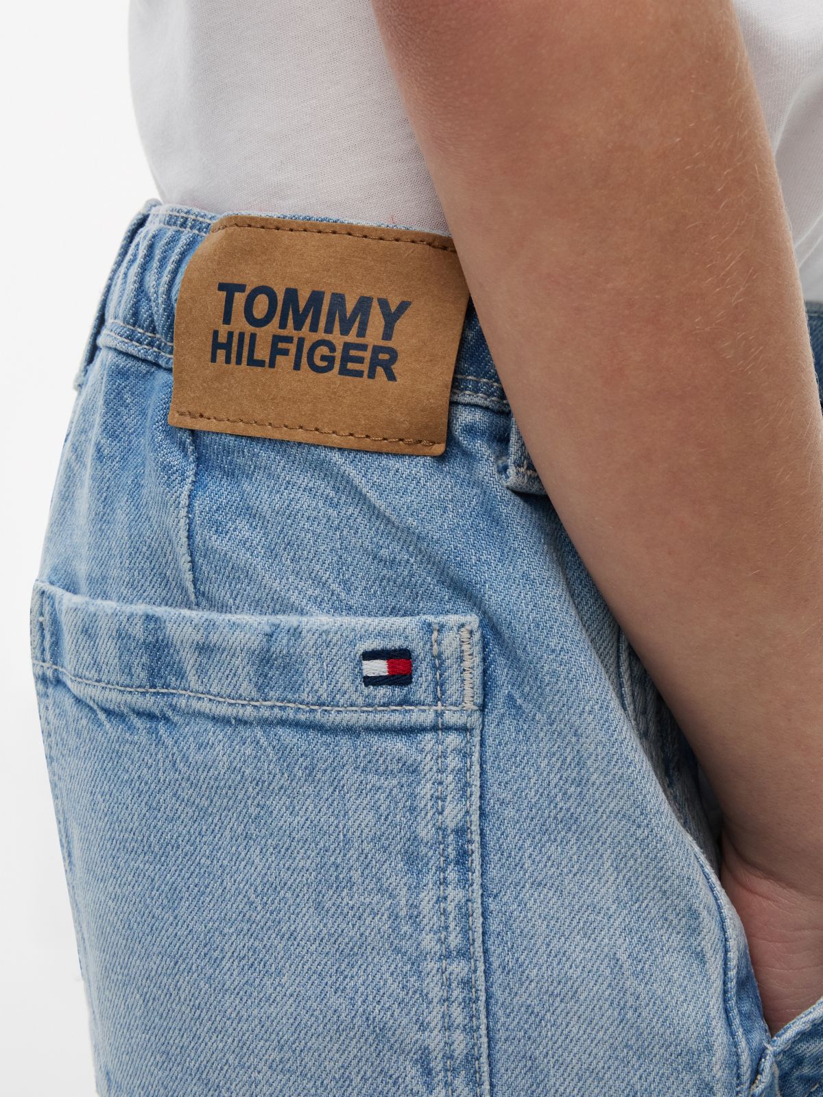 Faded Loose Denim Shorts — Blue