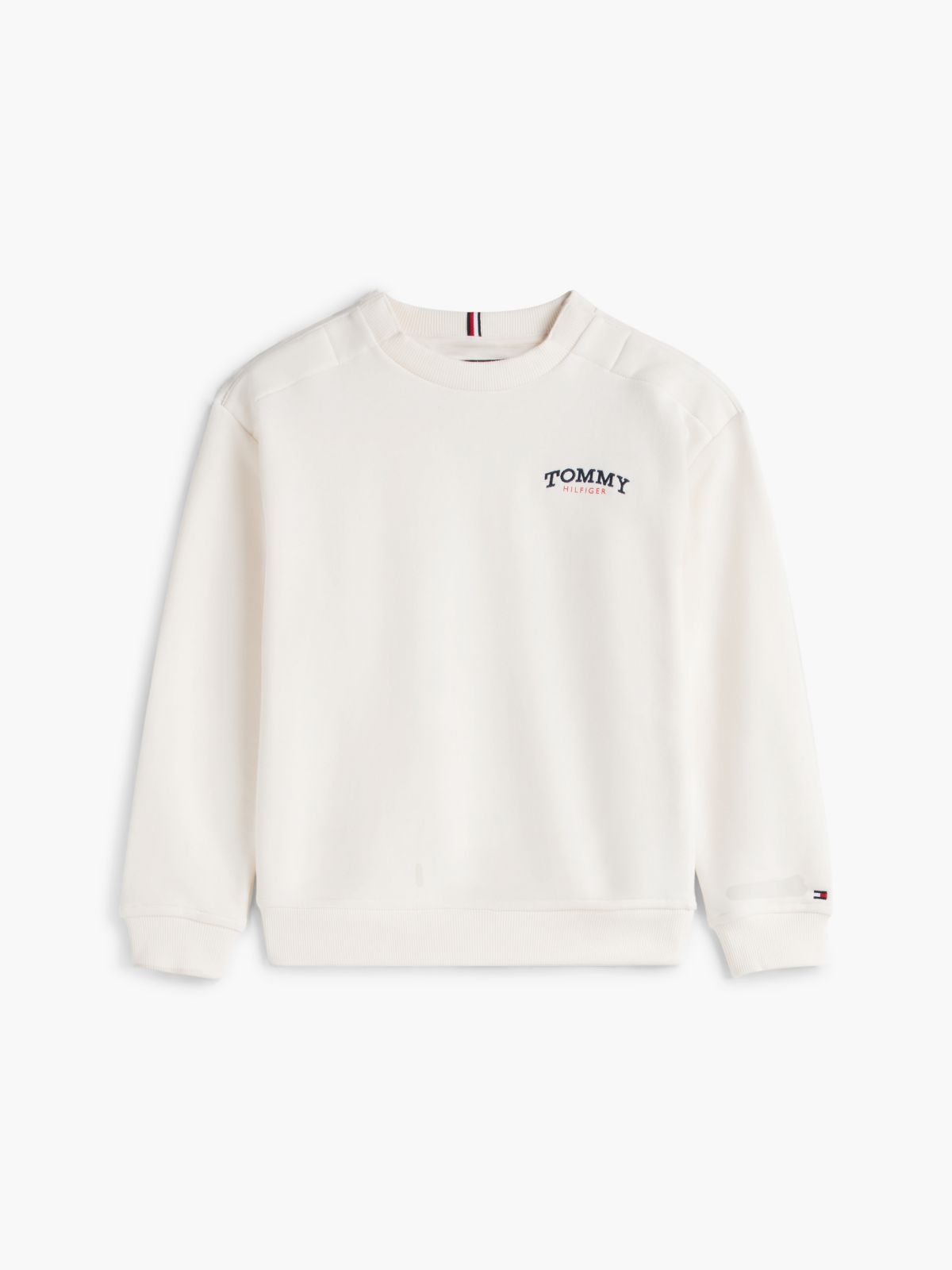 Adaptive Logo Brushed Fleece Sweatshirt — White