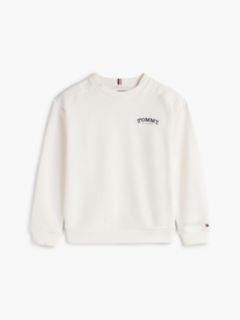 Adaptive Logo Brushed Fleece Sweatshirt — White 1