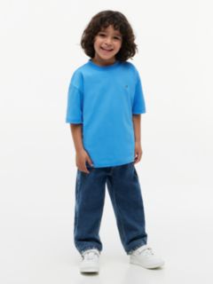 Back Logo Graphic Jersey T-Shirt — Blue 2