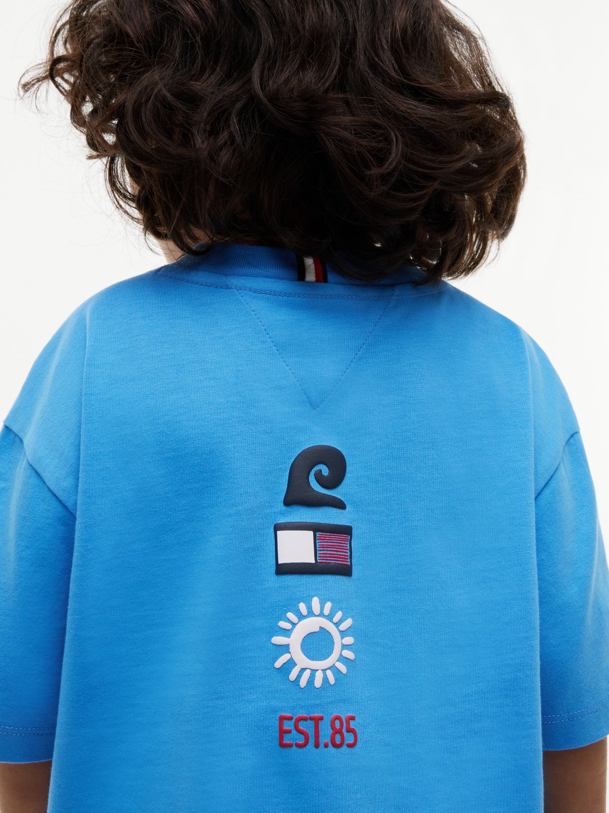 Back Logo Graphic Jersey T-Shirt — Blue
