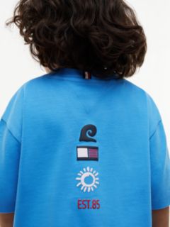 Back Logo Graphic Jersey T-Shirt — Blue 3