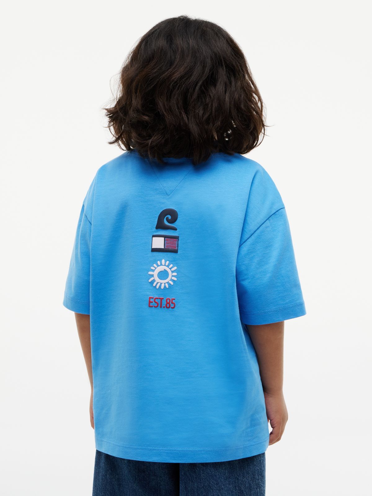 Back Logo Graphic Jersey T-Shirt — Blue