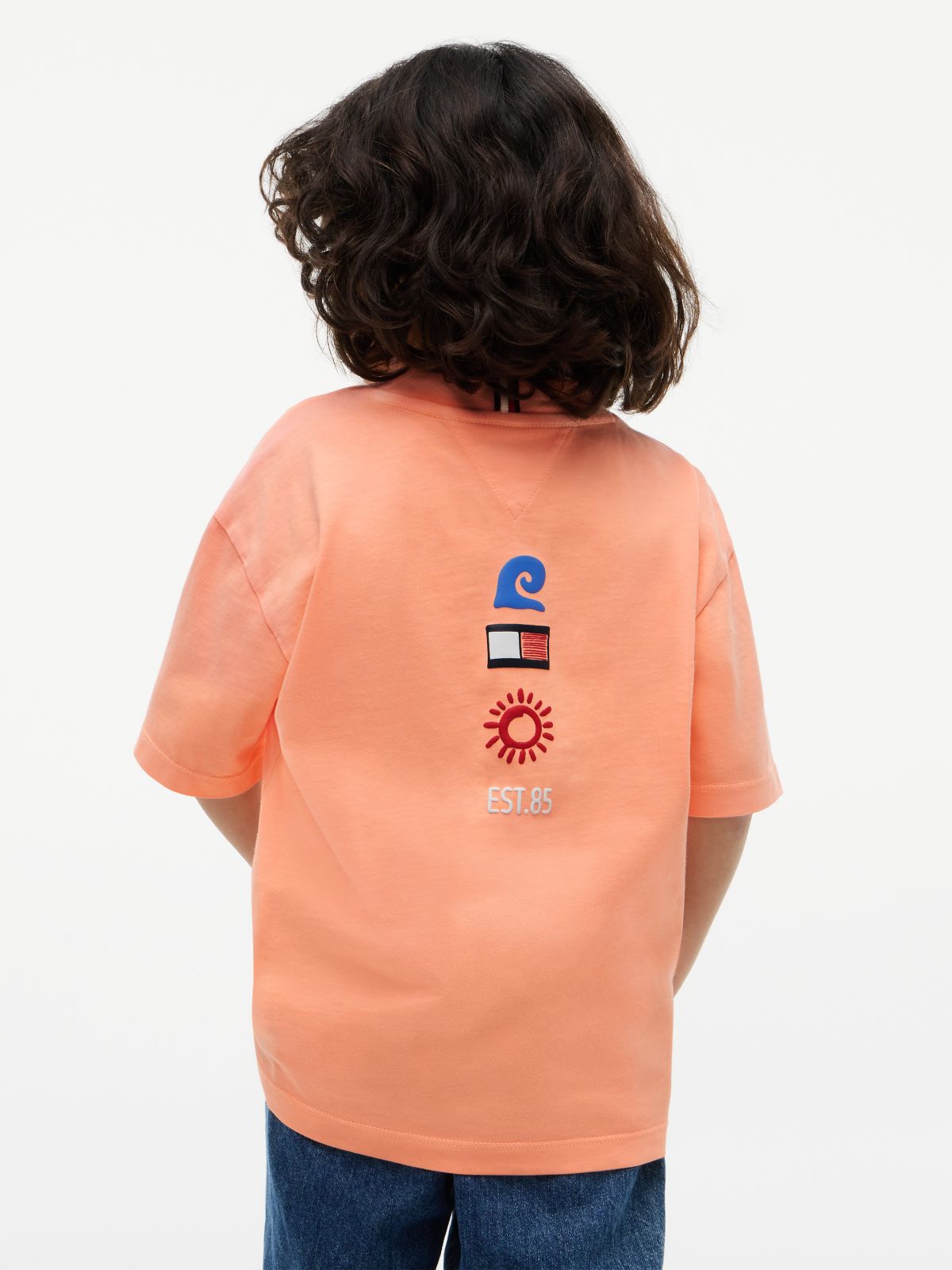 Back Logo Graphic Jersey T-Shirt — Orange
