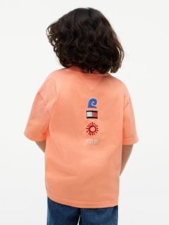 Back Logo Graphic Jersey T-Shirt — Orange 4