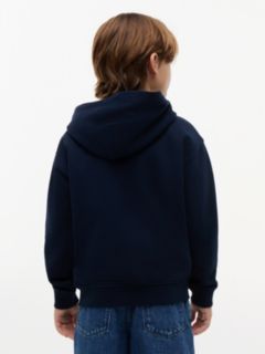 Tonal Flag Logo Terry Zip-Thru Hoody — Blue 4