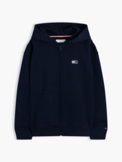 Tonal Flag Logo Terry Zip-Thru Hoody — Blue 5