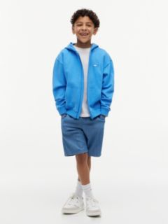 Tonal Flag Logo Terry Zip-Thru Hoody — Blue 2