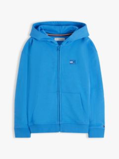 Tonal Flag Logo Terry Zip-Thru Hoody — Blue 5