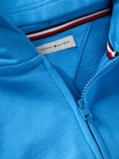 Tonal Flag Logo Terry Zip-Thru Hoody — Blue 6