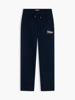 Back Graphic Embroidery Interlock Pique Joggers — Blue 5