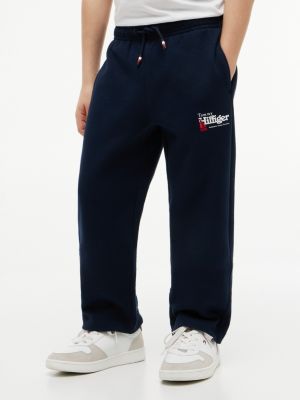 jogging en piqué interlock à broderie blue pour garçons tommy hilfiger