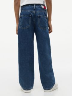 Flag Embroidery Loose Jeans — Blue 4