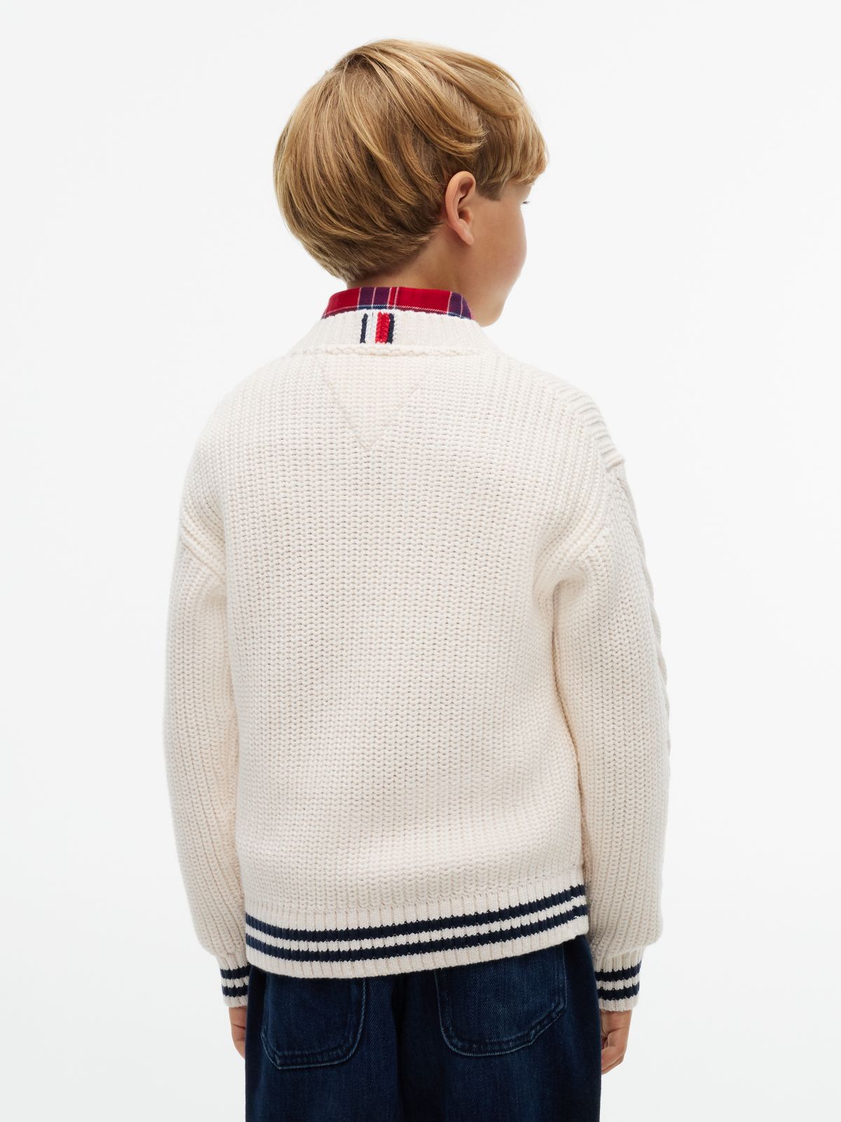 Relaxed Cable Knit Sleeve Jumper — Yellow