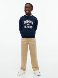 Logo Sueded Relaxed Crew Neck Sweatshirt — Blue 2