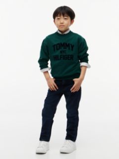 Logo Sueded Relaxed Crew Neck Sweatshirt — Green 2