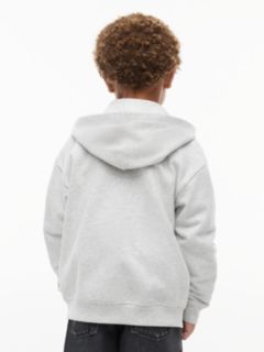 Varsity Logo Appliqué Relaxed Zip-Thru Hoody — Grey 4