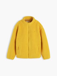 Back Flag Relaxed Zip-Thru Fleece Sweatshirt — Yellow 5
