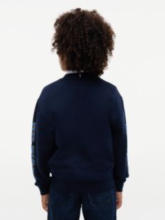 Varsity Logo Relaxed Sweatshirt — Blue 4