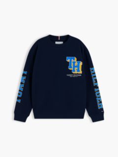 Varsity Logo Relaxed Sweatshirt — Blue 5