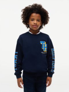 Varsity Logo Relaxed Sweatshirt — Blue 1