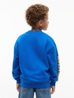 Varsity Logo Relaxed Sweatshirt — Blue 4