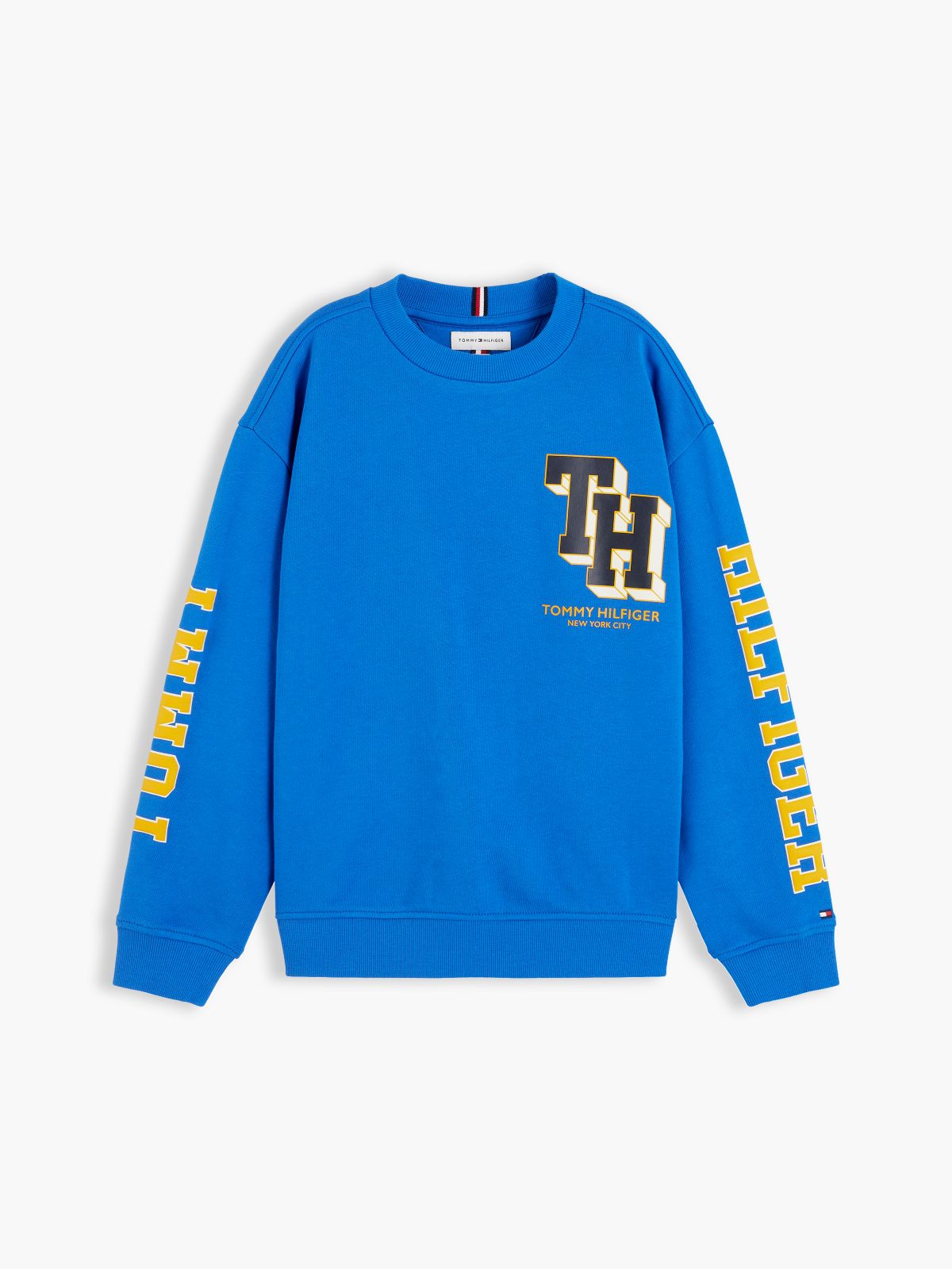 Varsity Logo Relaxed Sweatshirt — Blue