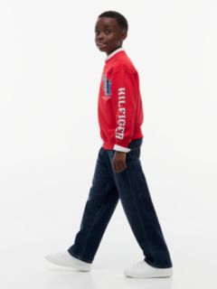 Varsity Logo Relaxed Sweatshirt — Red 2