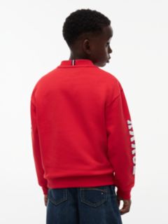 Varsity Logo Relaxed Sweatshirt — Red 4