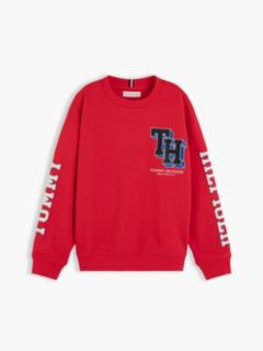Varsity Logo Relaxed Sweatshirt — Red 5