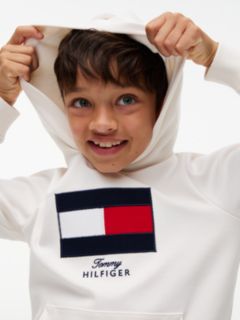 Logo Interlock Knit Hoody — White 3
