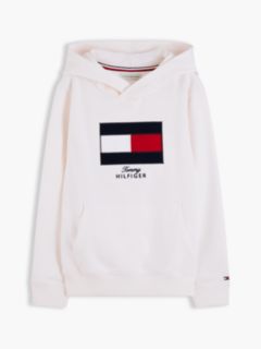 Logo Interlock Knit Hoody — White 5