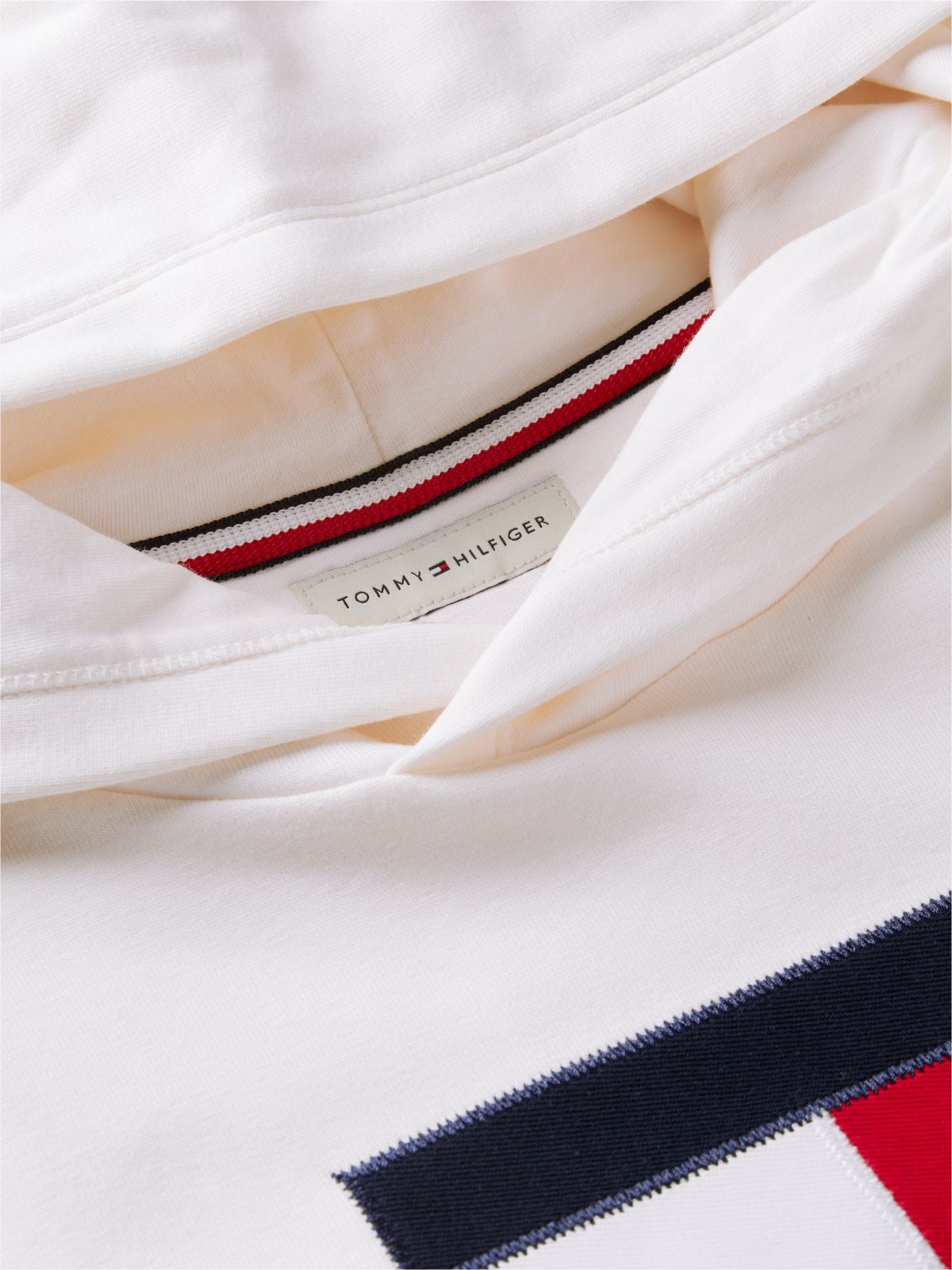 Logo Interlock Knit Hoody — White