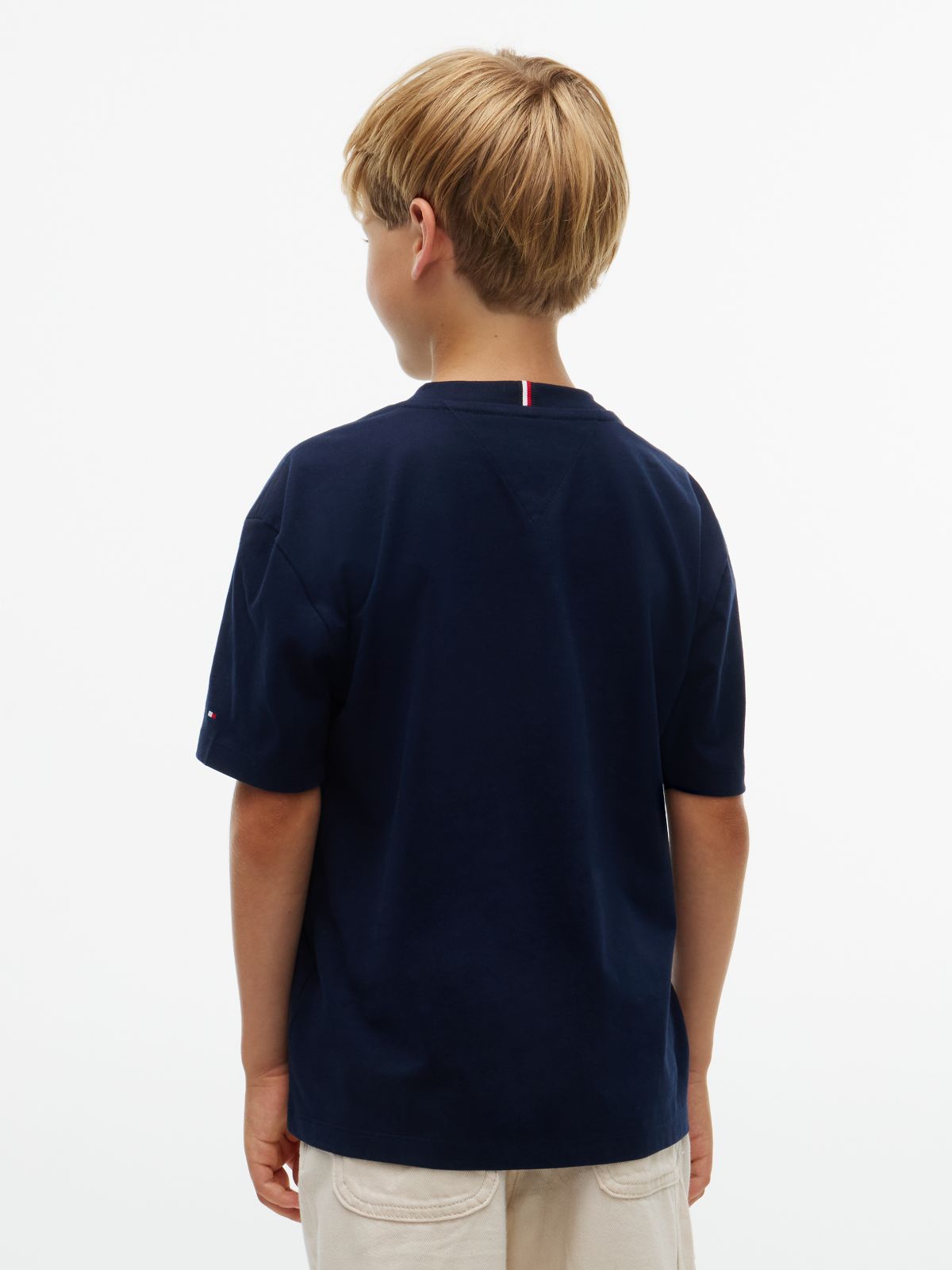 Logo Jersey Relaxed Crew Neck T-Shirt — Blue