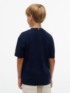 Logo Jersey Relaxed Crew Neck T-Shirt — Blue 4
