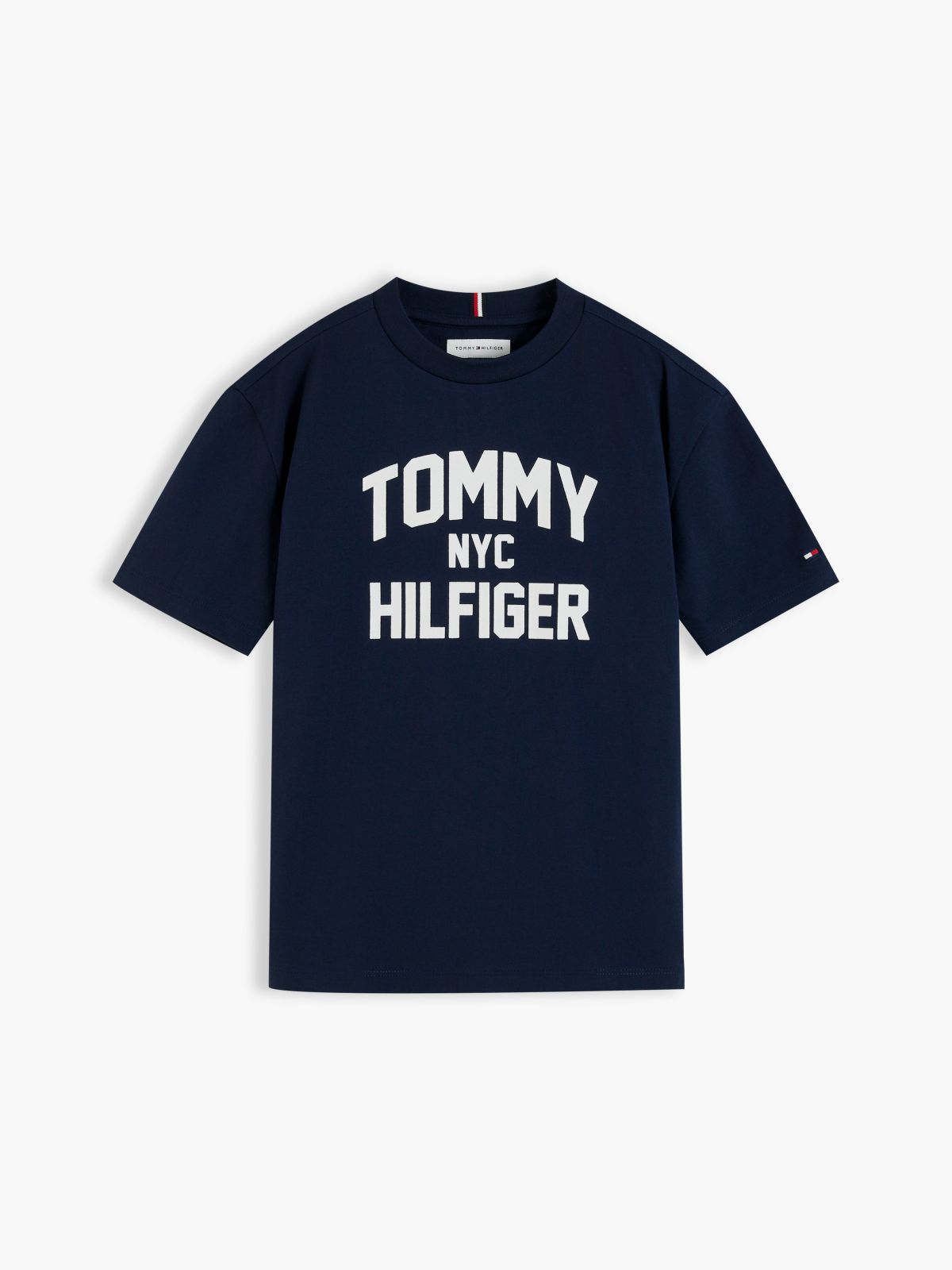 Logo Jersey Relaxed Crew Neck T-Shirt — Blue