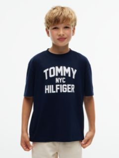 Logo Jersey Relaxed Crew Neck T-Shirt — Blue 1