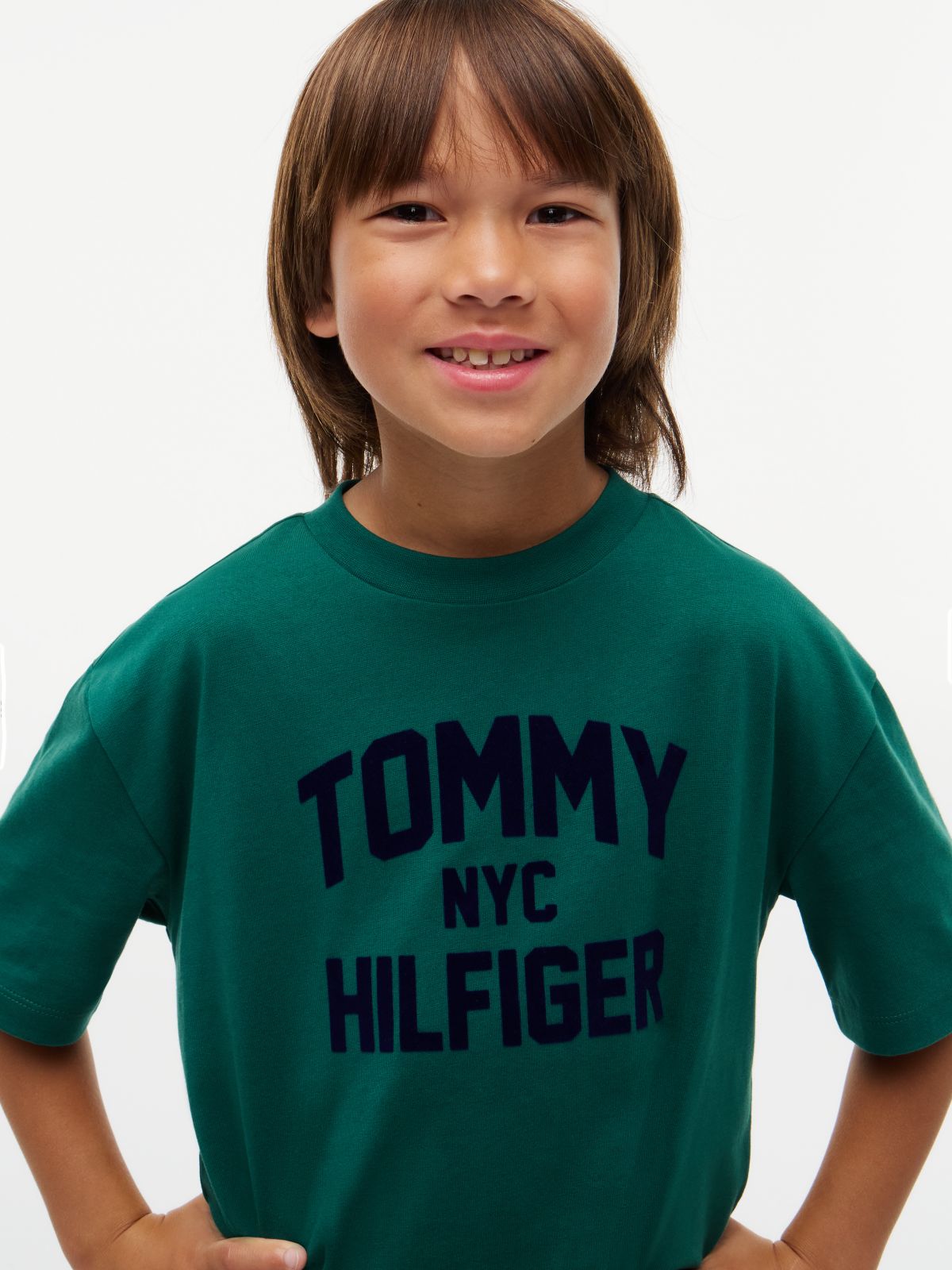 Logo Jersey Relaxed Crew Neck T-Shirt — Green